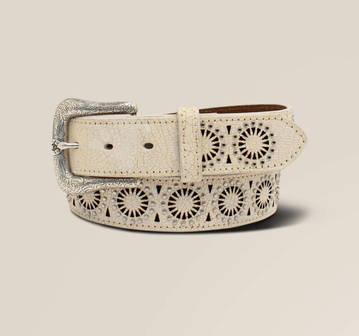 Ariat Ladies White Western Belt