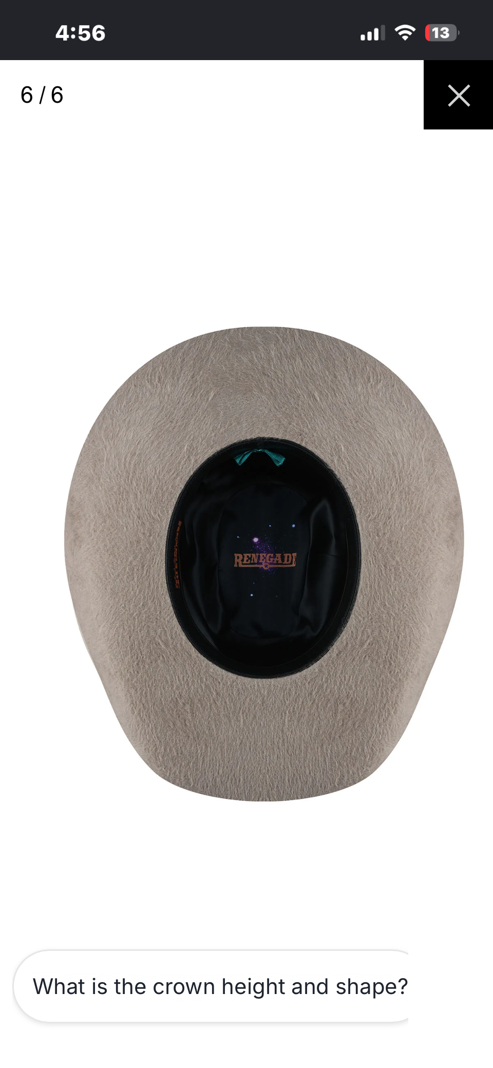 Renegade® Oro Grizzly cowboy hat