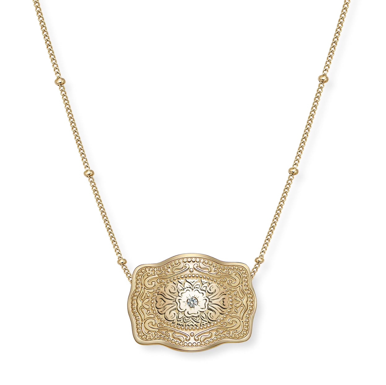 Mini Belt Buckle Necklace (Amelia Rose)