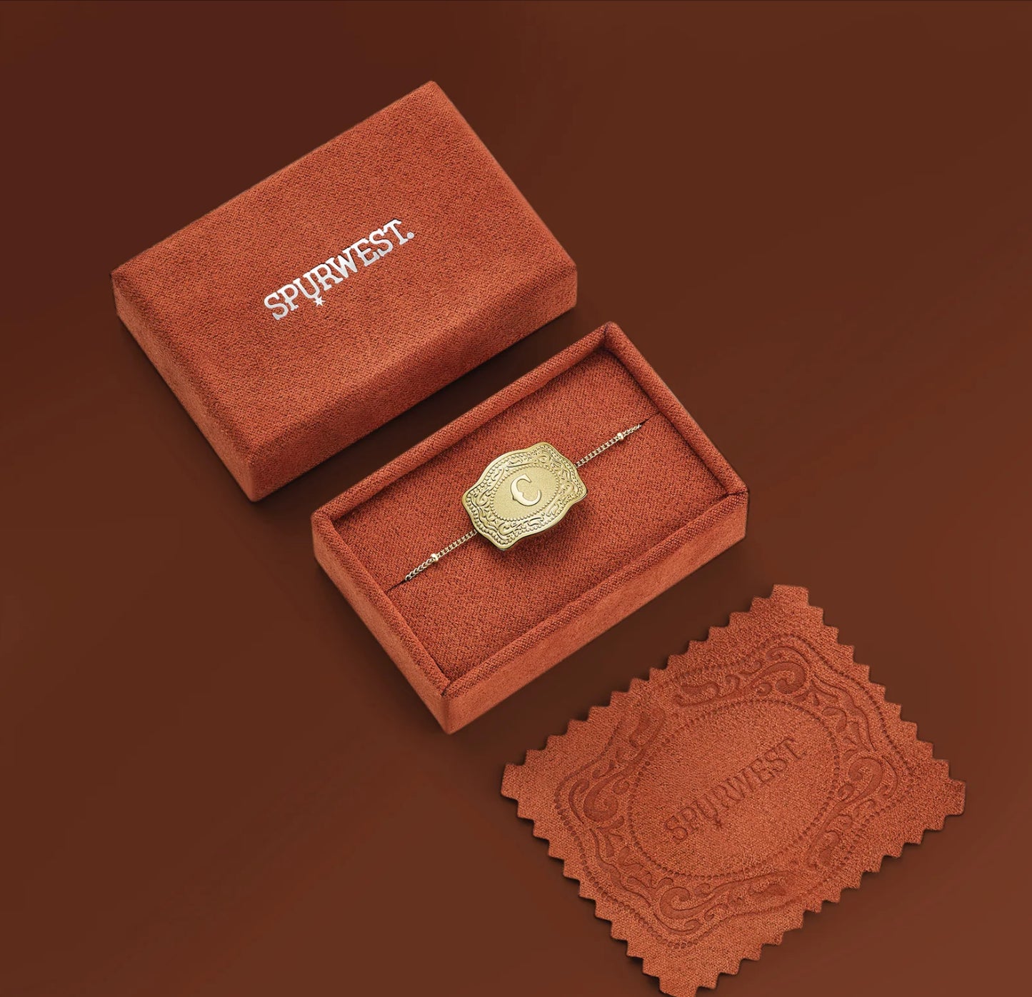 SpurWest Mini Belt Buckle Necklace (Initial)