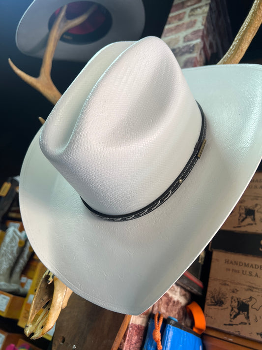White Stetson cowboy hat