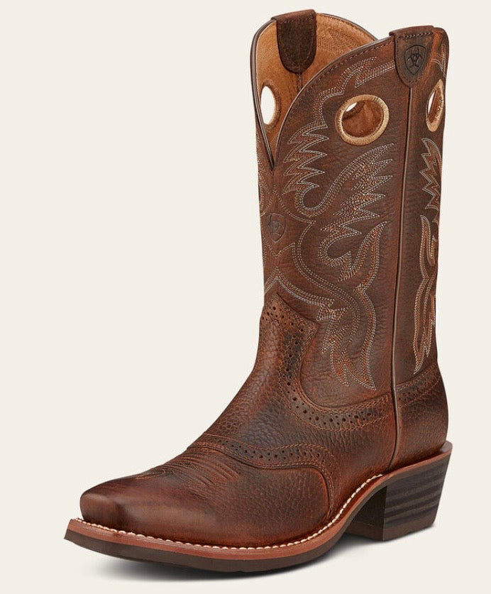 Mens Heritage Roughstock Square Toe Western Boot