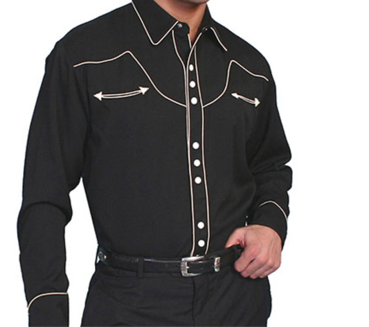 Scully Black Western Shirt