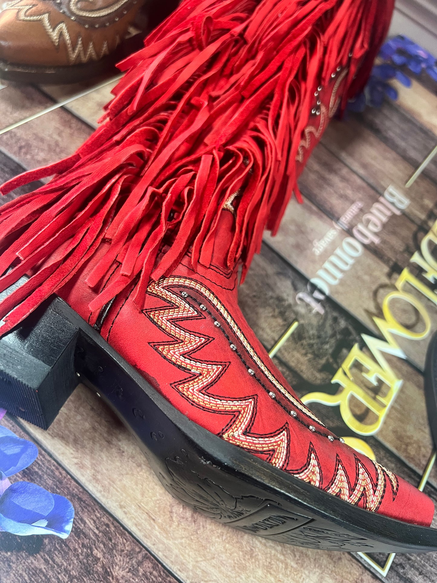 Red Rojo High Cowboy Boots