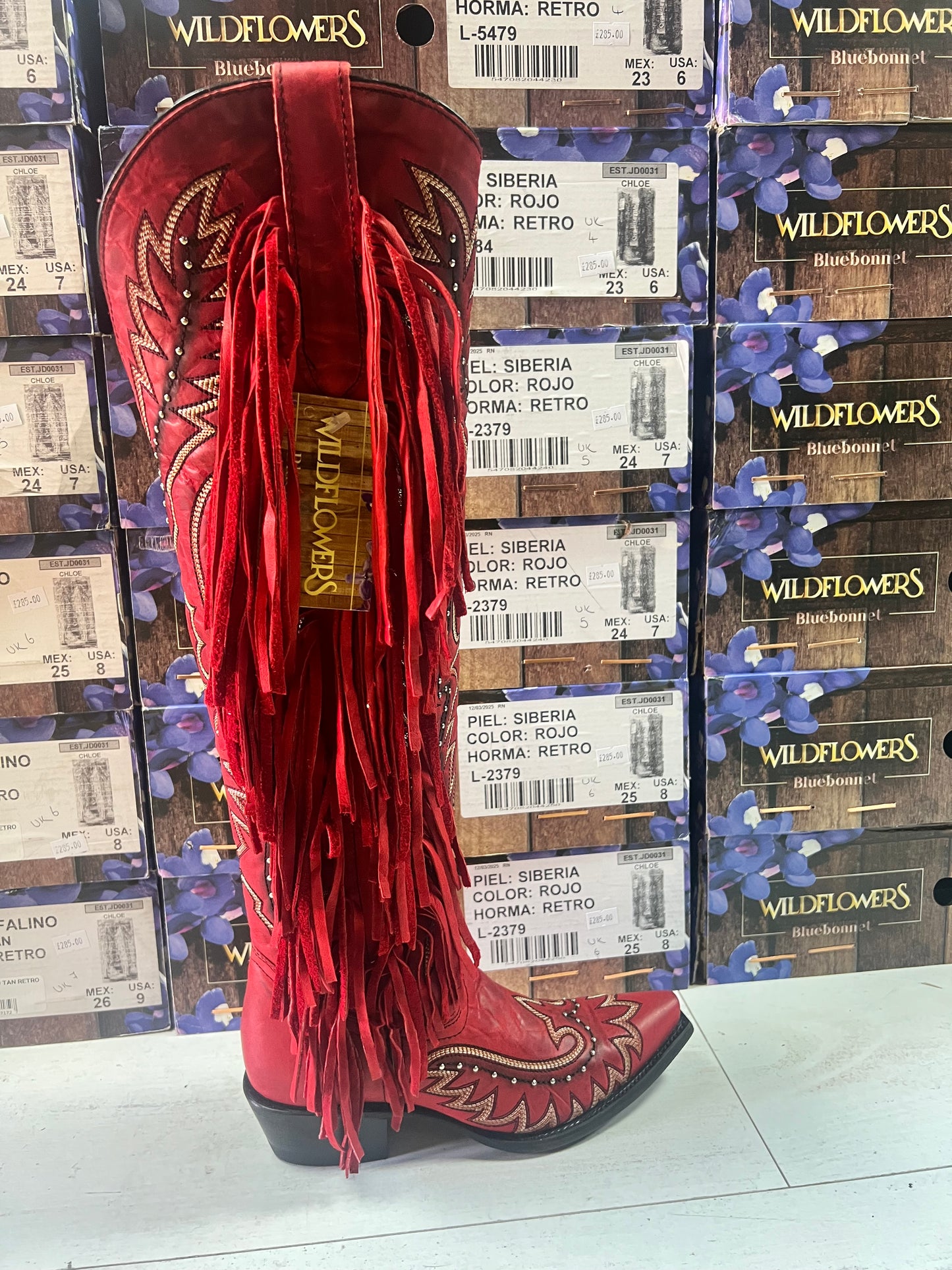 Red Rojo High Cowboy Boots
