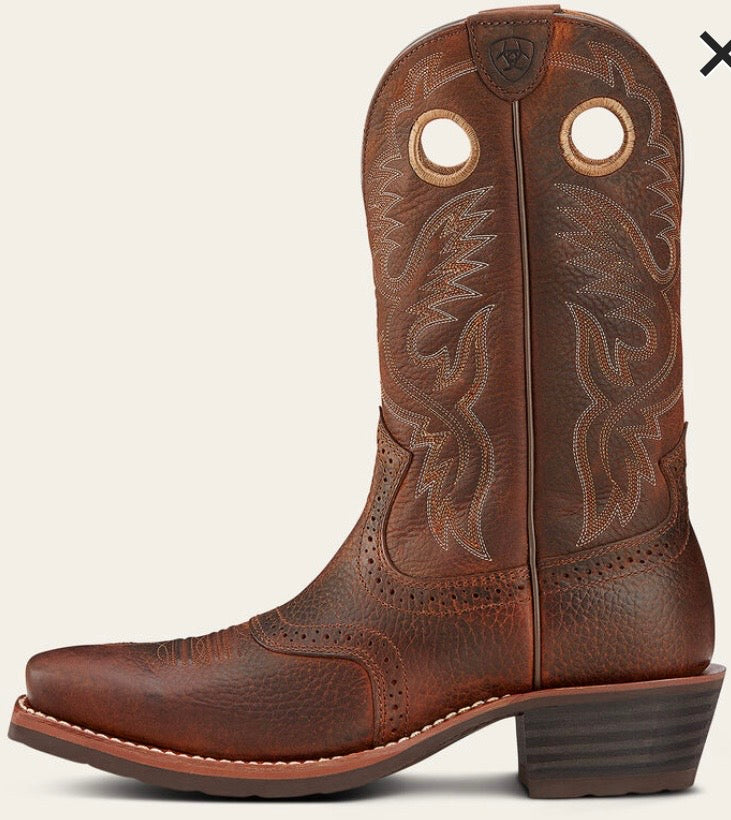 Mens Heritage Roughstock Square Toe Western Boot
