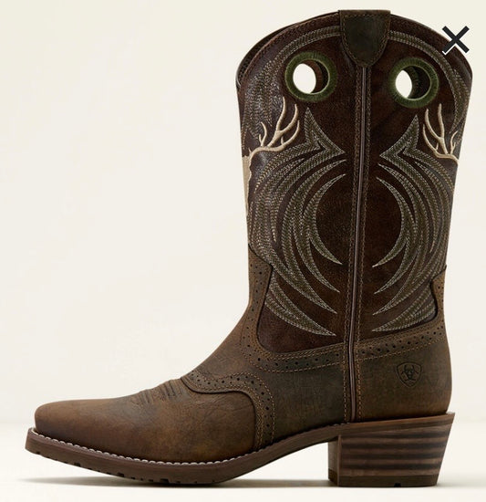 Men’s Hybrid Roughstock Antler Cowboy Boot