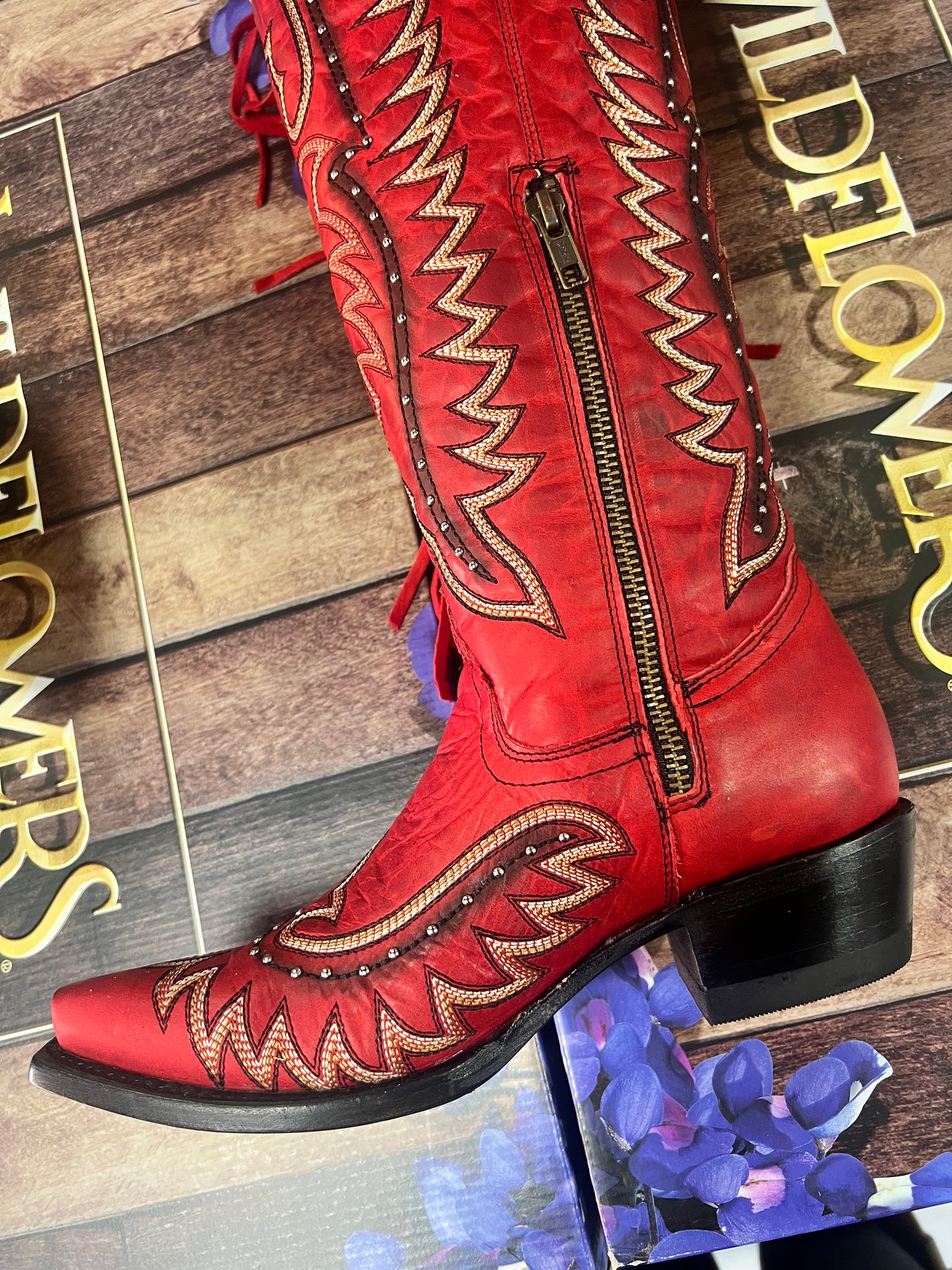 Red Rojo High Cowboy Boots