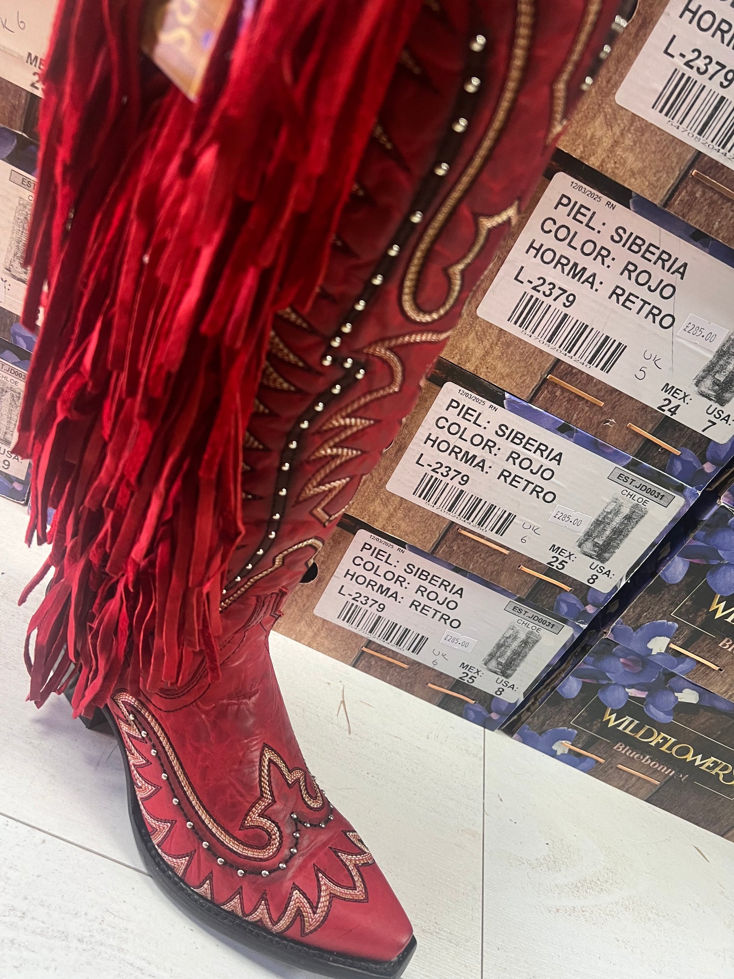 Red Rojo High Cowboy Boots