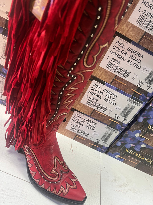 Red Rojo High Cowboy Boots