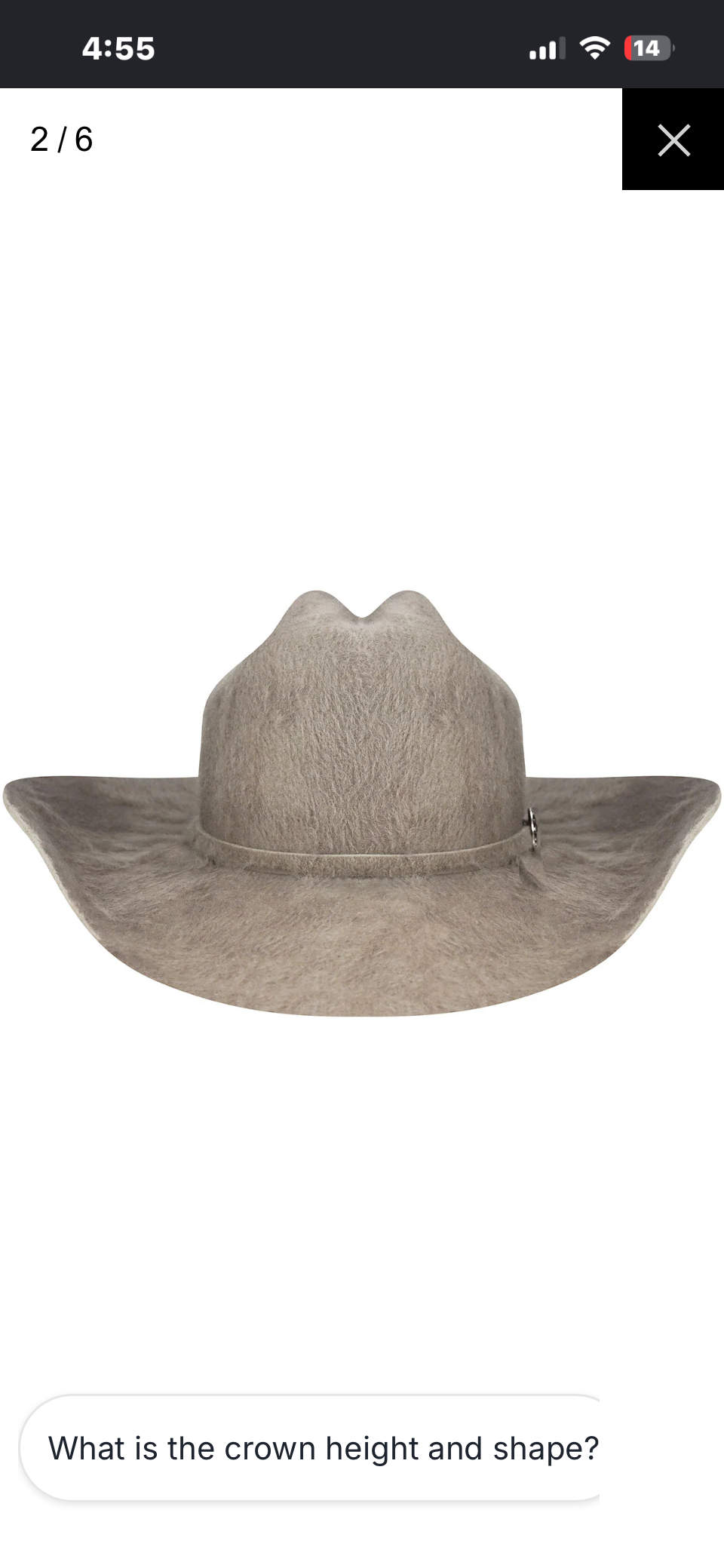 Renegade® Oro Grizzly cowboy hat