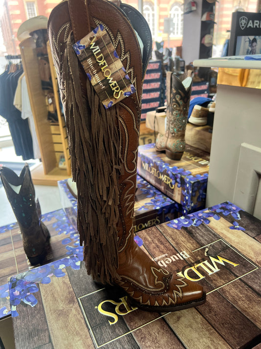 Tan Buffalino Tall Cowboy Boots