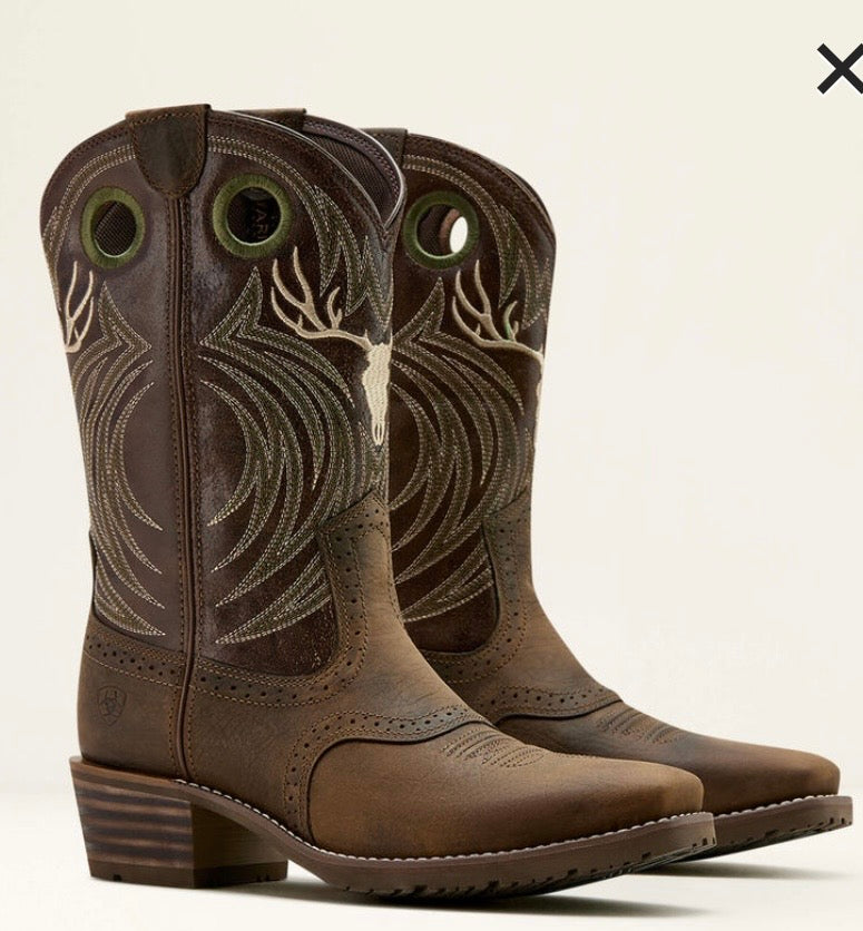 Men’s Hybrid Roughstock Antler Cowboy Boot