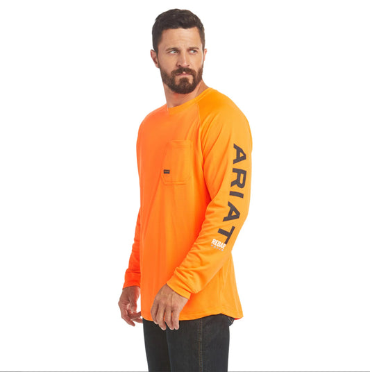 Ariat Rebar Long Sleeve Orange